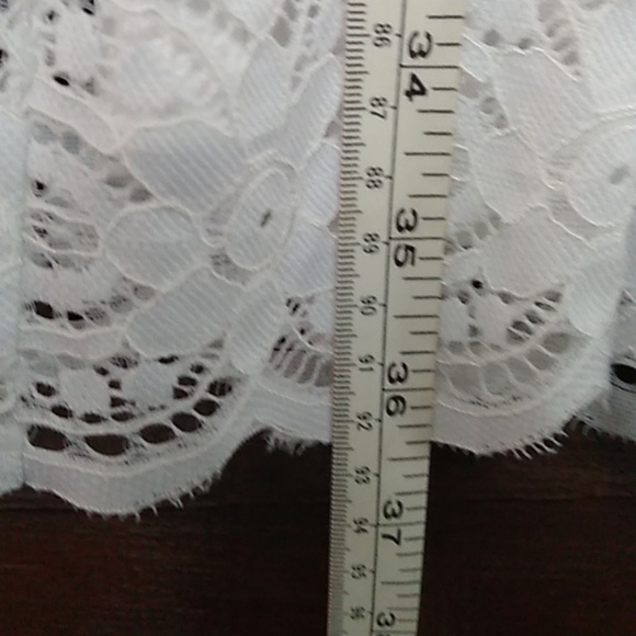 RN STUDIO LACE, ON OR OFF SHOULDER, SCALLOP HEM & RUFFLE TOP DRESS - Picture 7 of 11